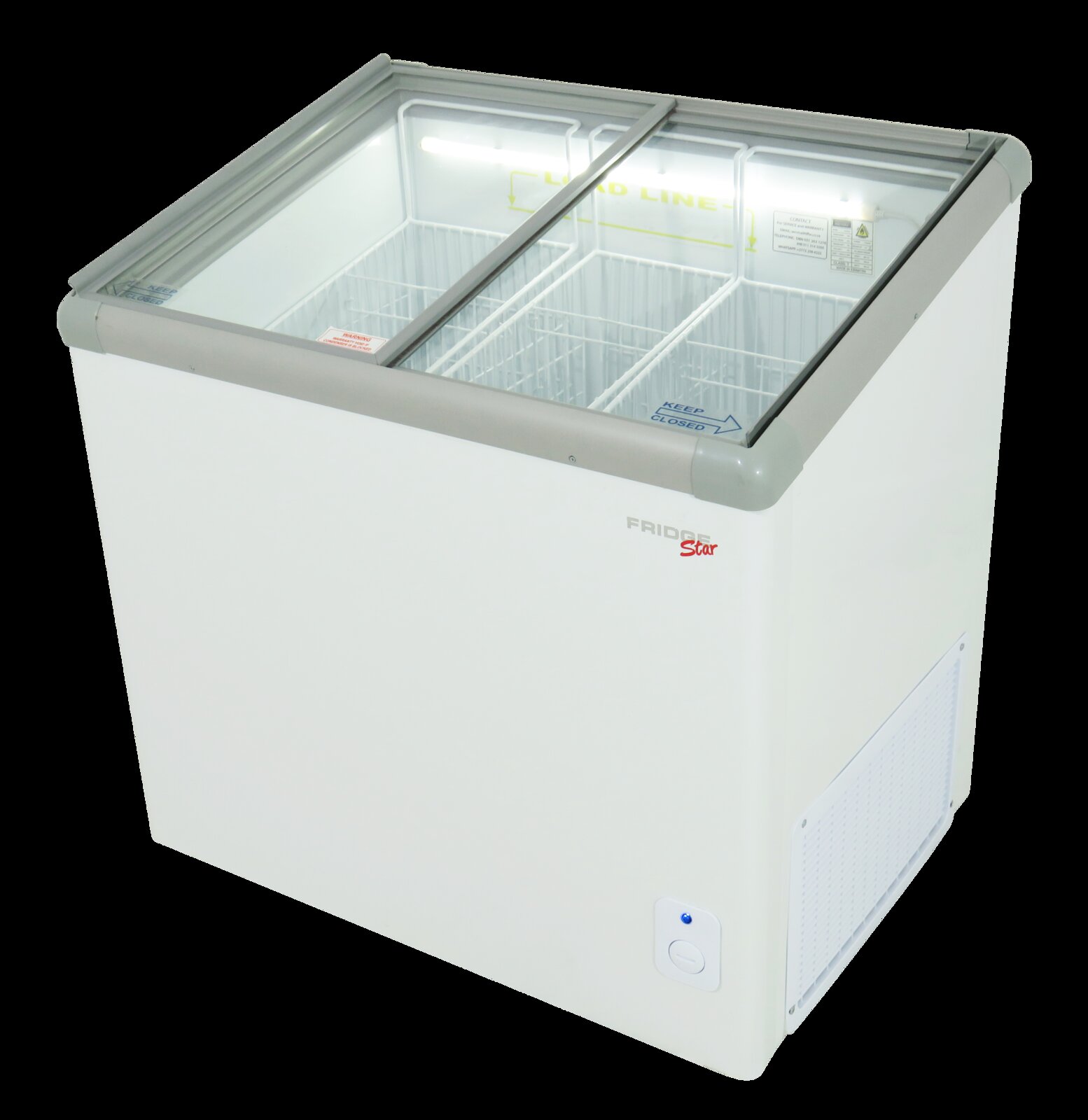 CF310VI 193 LT Slanted Glass Top Ice Cream Freezer