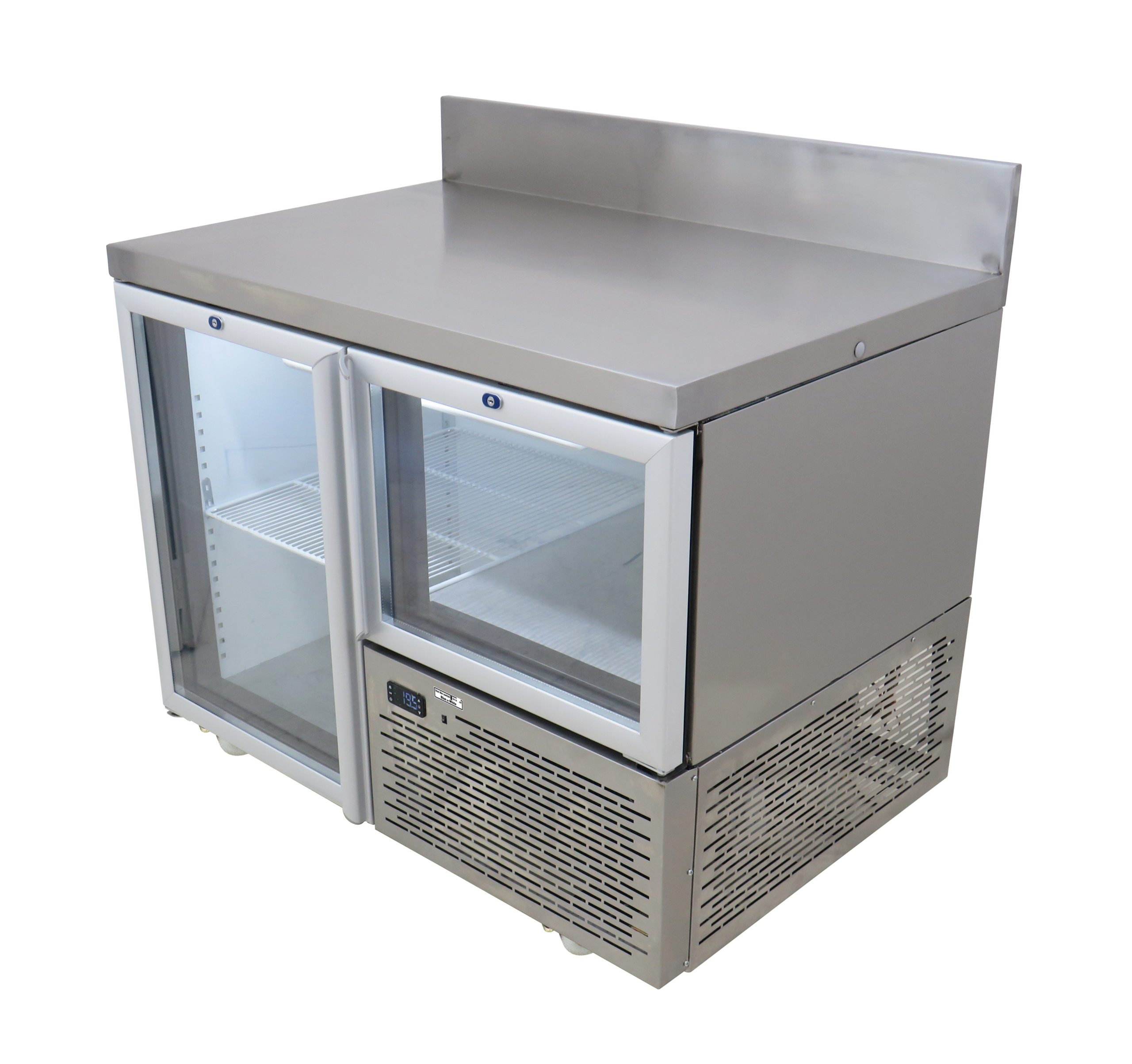 EB1150BG 373 LT Glass Door Underbar Fridge with Splash Back