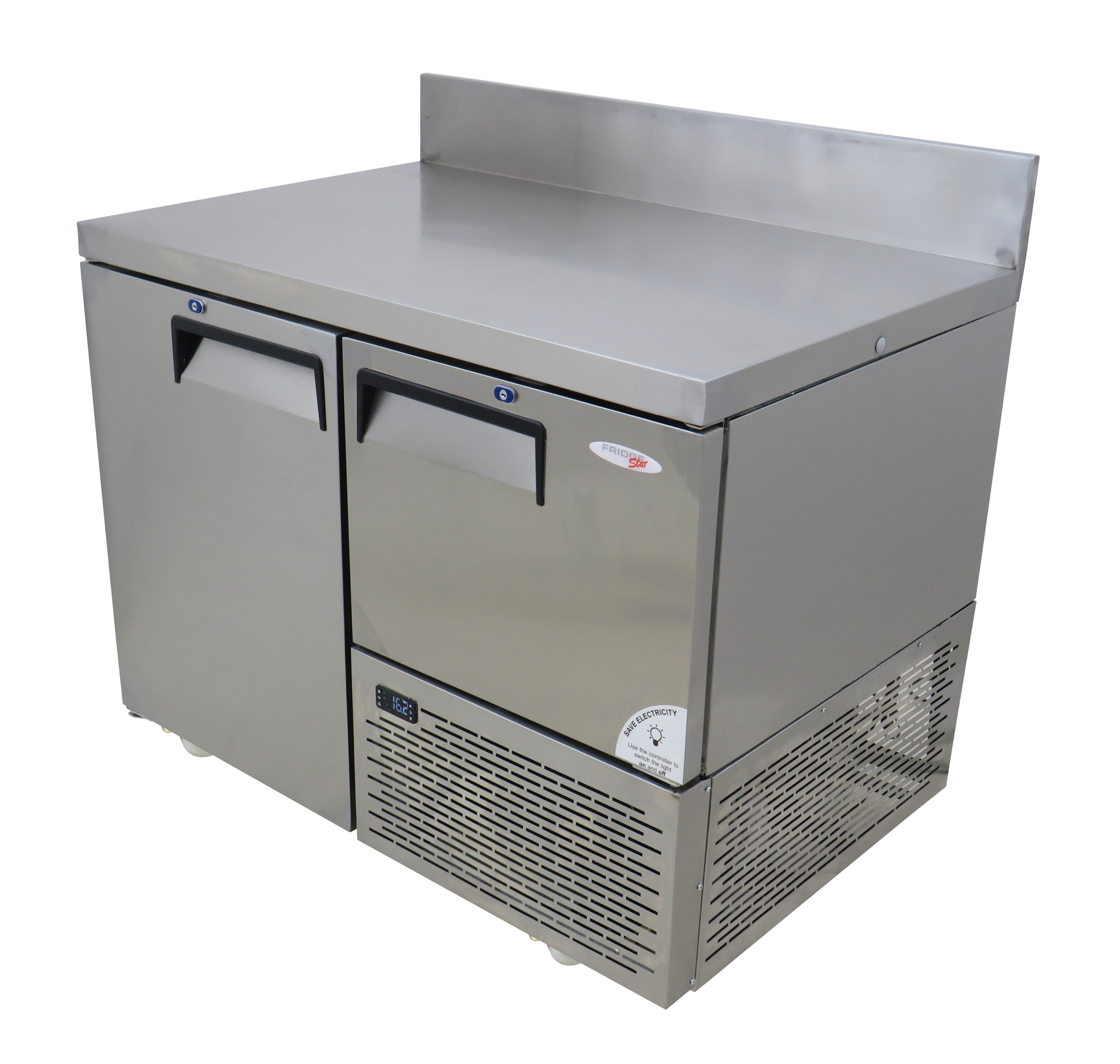 EB1150BS 373 LT Stainless Steel  Door Underbar Fridge with Splash Back