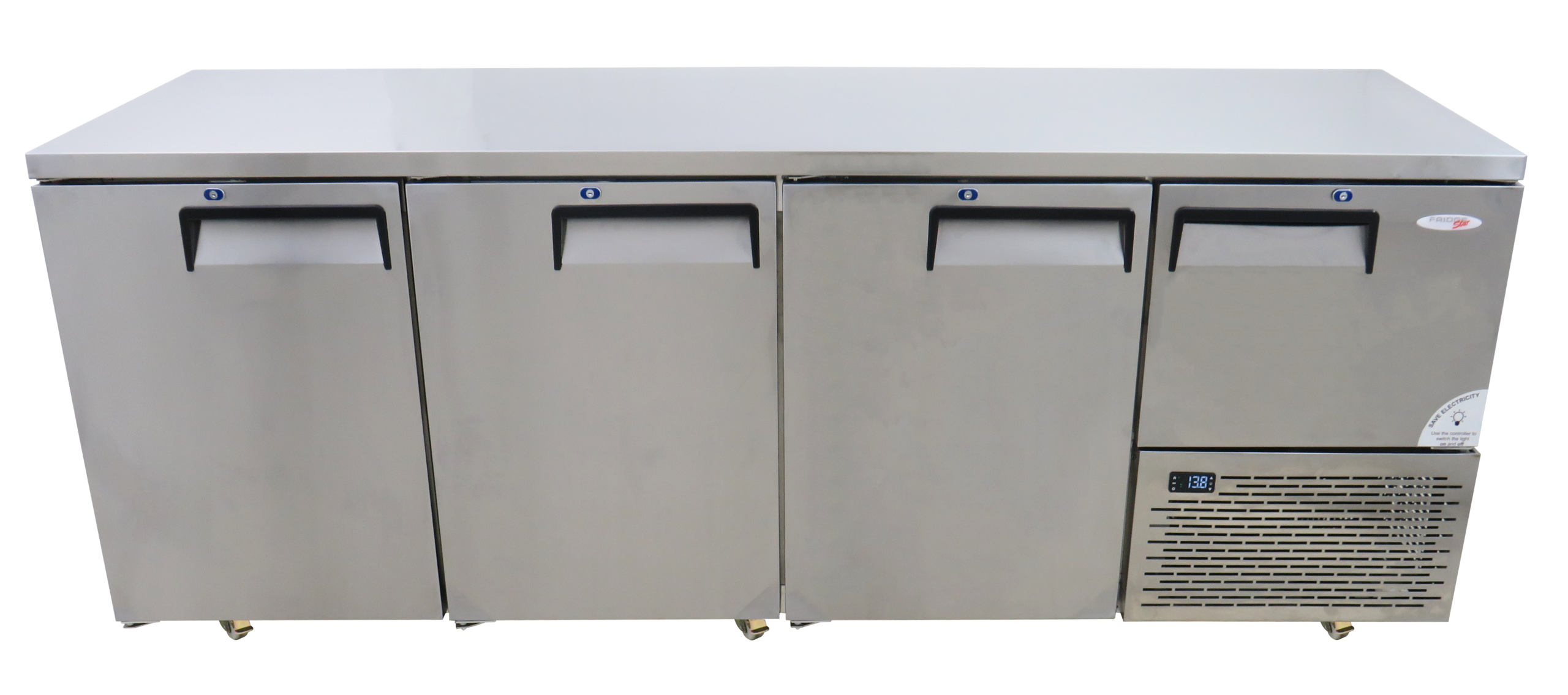 EB2300SG 893 LT Flat Top Stainless Steel  Door Underbar Fridge