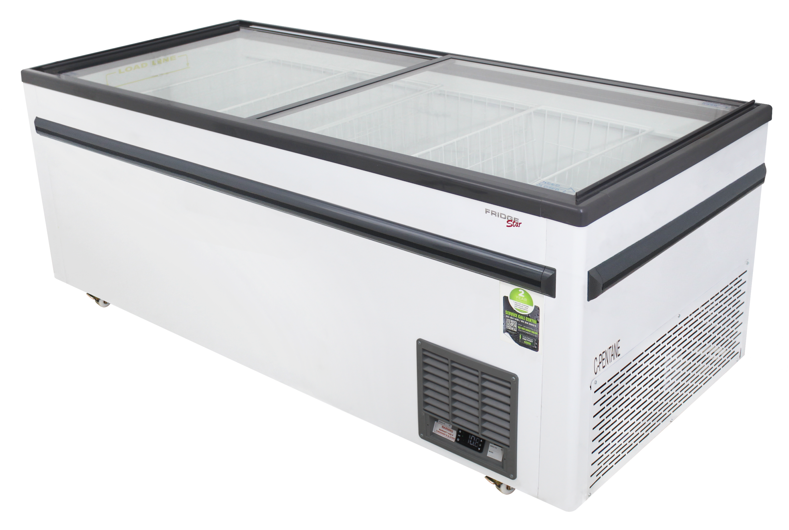 VS2000 862 LT Glass Top Island Freezer