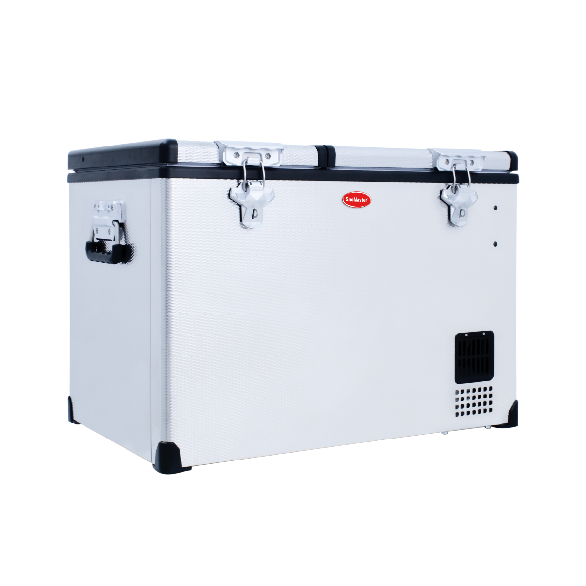 SnoMaster SMDZ-LP66D- 66L Low Profile Dual Compartment Mobile Fridge & Freezer AC/DC - Stainless Steel